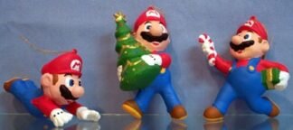 Mario - flying wears blue pants red shirt