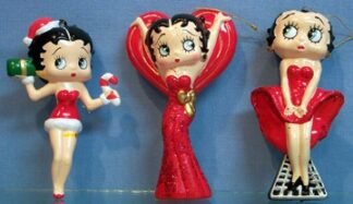 Betty Boop - Christmas stands holds gift candycane
