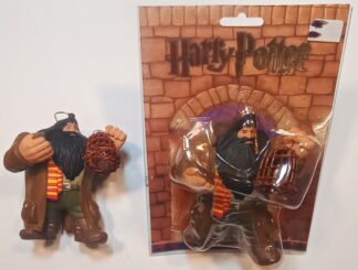 Hagrid - stands holding Hedwig in cage, Harry Potter, Kurt Adler, figure as ornament, plastic, 4.5 inches