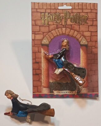 Hermoine - flying on her broom, Harry Potter, Kurt Adler, figure as ornament, plastic, 4.5 inches