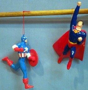 Superman - flys with cape spread wide